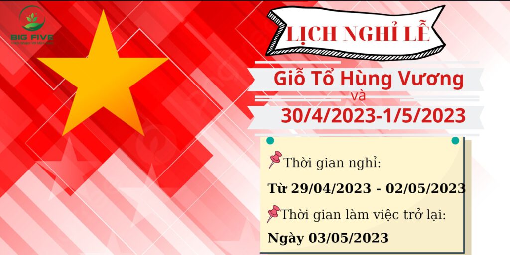 Thông báo Về việc nghỉ lễ Giỗ tổ Hùng Vương (10/3 Âm lịch), ngày Giải phóng miền Nam (30/4) và ngày Quốc tế Lao động (01/5)