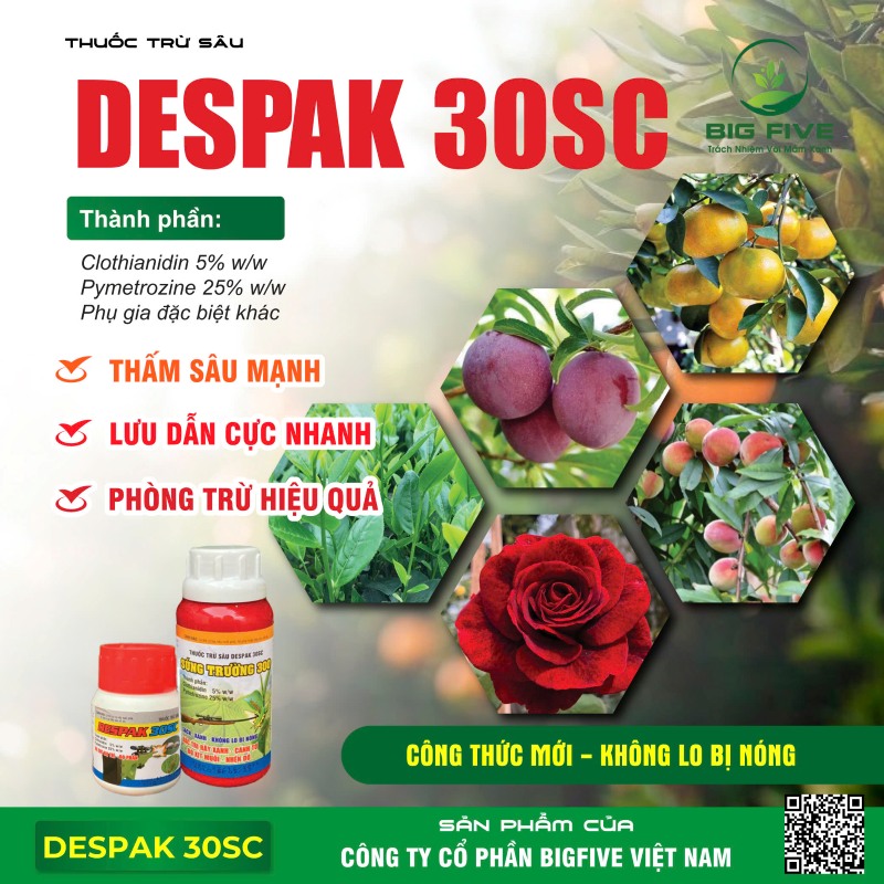 THUỐC TRỪ SÂU DESPAK 30SC CÔNG THỨC MỚI – KHÔNG LO BỊ NÓNG